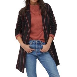 Avec Les Filles Windowpane Lightweight Jacket Size Medium